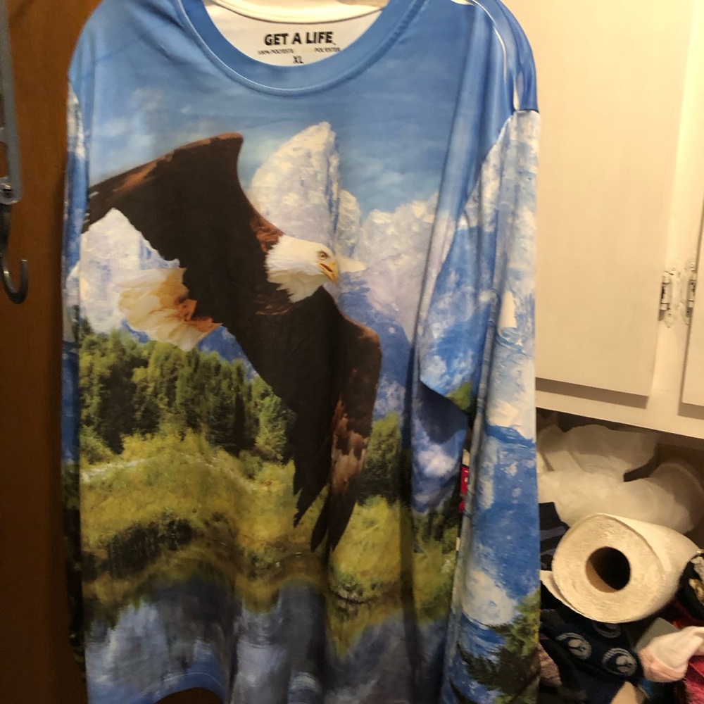 Eagle Print Long Sleeve Shirt- 956 $15 or $13 w/offer *tee deal